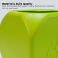 GoHooked green plastic Tulsi plant pot with embossed Hindu symbols, 17.5 cm square.