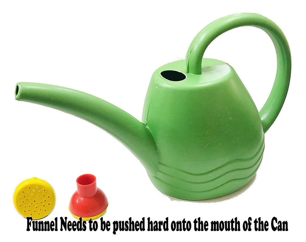 GoHooked green plastic watering can with a 1.8L capacity and removable shower head.