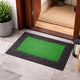 Go Hooked Rubber Door Mat 40x60 cm | Heavy Duty Anti-Slip Floor Mat with Decorative Border & Ribbed Surface | Dust & Dirt Trapper Doormat for Home Entrance, Kitchen, Bathroom, Office Use (Green)