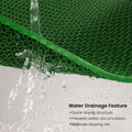 GoHooked green rubber anti-skid bathroom mat with triangular drainage pattern for quick water flow