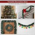 GoHooked green and white tinsel garlands for Christmas tree, staircase, door, and banner decoration.