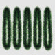 Go Hooked Set of 5 Plastic Green Tinsel Garlands, Artificial Christmas Decoration for Tree & Home Dcor