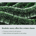GoHooked dual-tone green and white tinsel Christmas garland with a realistic snowy effect.