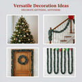 GoHooked green-white tinsel garlands for Christmas tree, banister, door, and wall decor.