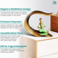 Go Hooked green polyresin meditating woman yoga statue in serene pose, elegant home d
uevoor.