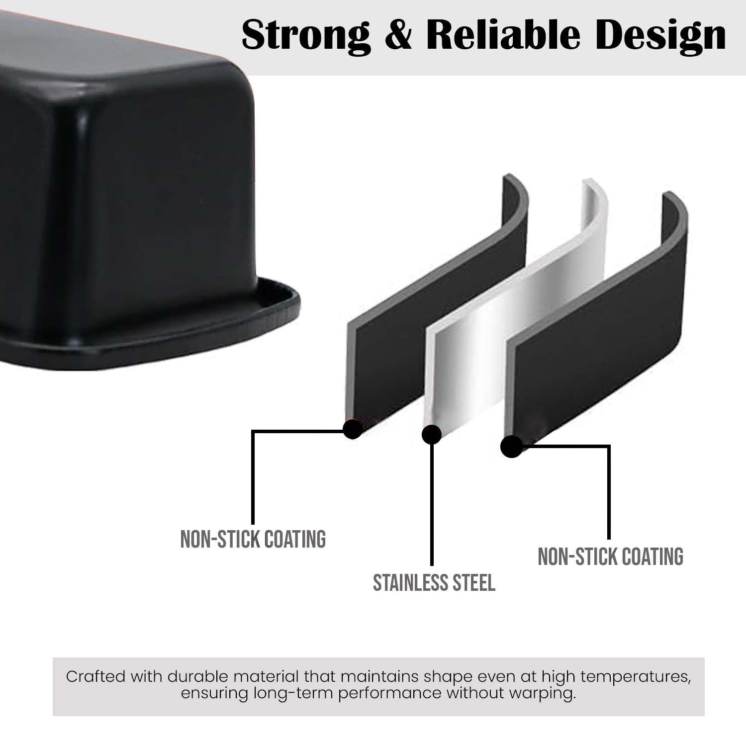GoHooked grey carbon steel baking pans with non-stick coating. Includes square cake pan and loaf pan.