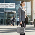 GoHooked grey Oxford cloth lunch bag with thermal lining and comfortable handle, perfect for office or travel.