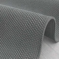 Go Hooked grey rubber anti-skid bathroom mat with honeycomb drainage pattern. Heavy duty, waterproof, 2x5 ft.