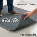 GoHooked grey heavy-duty PVC rubber bathroom mat with anti-skid grip and quick-drain honeycomb structure.