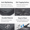 GoHooked grey rubber door mat featuring a ribbed dirt-trapping surface, anti-slip backing, and durable construction.