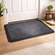 Go Hooked Rubber Door Mat 40x60 cm | Anti-Slip Floor Mat with Ribbed Textured Surface | Heavy Duty Dust & Dirt Trapper Doormat for Home Entrance, Kitchen, Bathroom, Office Indoor Use (Grey)
