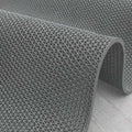 GoHooked grey heavy-duty rubber bathroom mat with a triangular drainage pattern for anti-slip safety in wet areas.