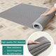 Go Hooked Anti-Skid Rubber Bathroom Mat for Wet Areas (Grey) | Heavy Duty Anti Slip Floor Mat for Toilet, Shower, Balcony, Kitchen & Poolside | Quick Drain & Easy Clean Multipurpose Mat