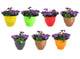 Go Hooked Hanging Unbreakable Plastic Planters for Plants, Railing Flower Pots, Balcony Railing Vertical Hook for Home Gardening (Multicolor, Set of 7)