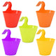 Go Hooked Lily Planter & Flower Plastic Pots Pack of 5 (Multicolour)