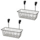 Go Hooked Hanging Storage Basket, Cabinet Door Organiser, Over Door Kitchen Cabinet Storage Basket Rack Holder Hanging Organiser Durable Construction Space Saving Pack of 2