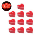 GoHooked red heart-shaped wax candles, 10 pcs, perfect for Valentine's Day, proposals, and romantic dinners.