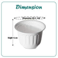 GoHooked white plastic Jasmine garden planter, 20.5 cm diameter, 15 cm height, fluted design.