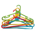 GoHooked multicolor plastic kids hangers with non-slip grooves and smooth edges. Pack of 5.