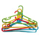 BIANCO Kids Clothes Hangers with Smooth Finish and Non-Slip Grooves Pack of 5 | Baby Clothes Hanger Wardrobe Storage Organizer | Durable Plastic Hanger for Baby & Kids Clothes (Multicolor)