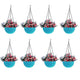 Go Hooked Hanging Plastic Pot | Light Blue | Diameter 7.1 Inch | Height 4.8 Inch | Thickness 3 mm | Chain Length 13 Inch Approx. | 8 Pieces