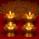 ViMe Lotus Tealight Holder in Matte Gold Finish Set of 4pcs with Complimentary Tealight Candles â€“ Multipurpose Decorative Tealight Candle Holder for Diwali, Home-Temple, Festive & Table Centrepiece