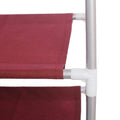 GoHooked 5-tier maroon non-woven fabric shoe rack with metal frame and plastic connectors