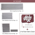 GoHooked 5-tier maroon shoe rack with metal frame and non-woven fabric cover, includes 24 PP plastic connectors.