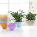 GoHooked set of 3 multicolor plastic Marvel hanging planters with chains. Ideal for indoor/outdoor use.