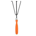 GoHooked orange and black metal garden transplanter with ergonomic handle for precision planting and soil aeration.