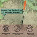 GoHooked heavy-duty metal garden weeder with orange handle, perfect for removing weeds and roots.