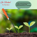 GoHooked orange and black metal hand weeder tool with ergonomic handle, ideal for removing weeds and transplanting plants.