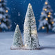 Go Hooked Snow Flocked Mini Christmas Tree with Warm LED Lights | Decorative Pine Tree Set for Home DÃ©cor, Tabletop, Living Room, Office, Christmas Decoration | Perfect for Christmas dÃ©cor & Gifting