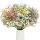 Bianco Artificial Flowers | 5Pcs Baby Breath Flowers | Multicolor Gypsophila Babies Breath Real Touch Flowers for Wedding Bouquet Floral Arrangement Party (Without Vase)