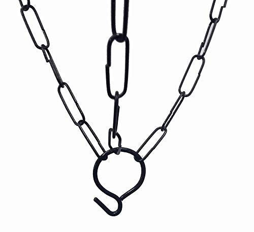 GoHooked multicolor round diamond plastic hanging pots with metal chain. Set of 5.