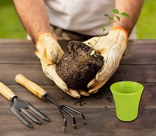 GoHooked multicolor 5-inch plastic flower pot with ribbed design, perfect for home or garden use.