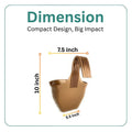 GoHooked multicolor unbreakable plastic hanging planter with dimensions 7.5 x 5.5 x 10 inches.