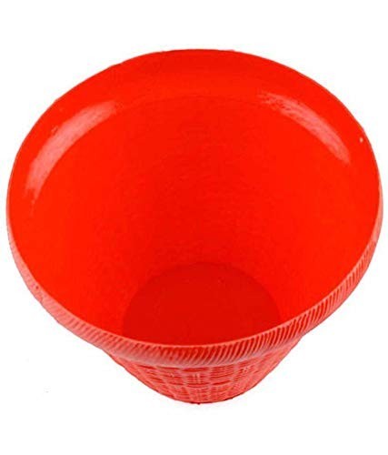 Go Hooked multicolor round plastic hanging planter pot, 9-inch diameter, ideal for gardens and balconies.