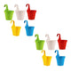 Go Hooked Plastic Small Hook Hanging Pot for Balcony, Size - 20.5 x 14.5 x 8.5 cm (Pack of 10, Multicolor)