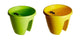 Go Hooked Planters | Railing Pots and Planter | Flower Pots | 12 Inch | Multi Colour | Set of 2 Pieces