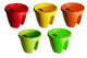 Go Hooked ViMe Multicolor Glory Railing Flower Pots and Planter, Plant Container Set, Beautiful Virgin Plastic Flower Pots for Balcony, Fence, Garden Railing (11 Inch, Multicolor, Set of 5)
