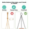 GoHooked orange crystal plastic hanging planter with metal chain, 3 pack. Sturdy, heavy-duty, colorfast.