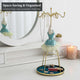Go Hooked Doll Dress Jewelry Holder Stand | Jewelry Organizer Stand with Hooks for Necklaces, Earrings, Bracelets & Rings | Decorative Jewelry Storage Display for Dressing Table Bedroom (Orange)