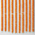 GoHooked set of 10 orange marigold flower garlands, 4.5 ft each, made of fibre for festive decor.