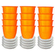 Go HookedPlastic Duro Flower Pot for Gardening, Indoor/Outdoor Planter-Orange (8 Inch)(Pack of 12 with Tray)