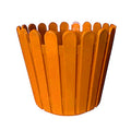 Go Hooked orange plastic garden fence pot, 11 inch, durable and lightweight for indoor/outdoor use.