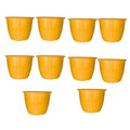 Go Hooked Plastic Planter Pots Set of 10 | Flower Pots Perfect for Home, Office & Garden Dcor | 10 Inch Duro Pot for Indoor & Outdoor Plants | Stylish & Modern Design Plant Containers