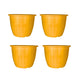 Go Hooked Plastic Planter Pots Set of 4 | Flower Pots Perfect for Home, Office & Garden Dcor | 10 Inch Duro Pot for Indoor & Outdoor Plants | Stylish & Modern Design Plant Containers