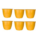 Go Hooked Plastic Planter Pots Set of 6 | Flower Pots Perfect for Home, Office & Garden Dcor | 10 Inch Duro Pot for Indoor & Outdoor Plants | Stylish & Modern Design Plant Containers
