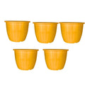 Go Hooked Plastic Planter Pots Set of 5 | Flower Pots Perfect for Home, Office & Garden Dcor | 10 Inch Duro Pot for Indoor & Outdoor Plants | Stylish & Modern Design Plant Containers
